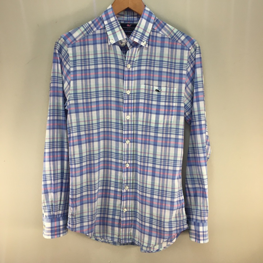 Vinyard Vines Tucker Plaid long sleeve shirt SZ XS